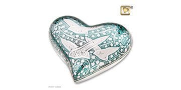 heart-shaped decorative urn