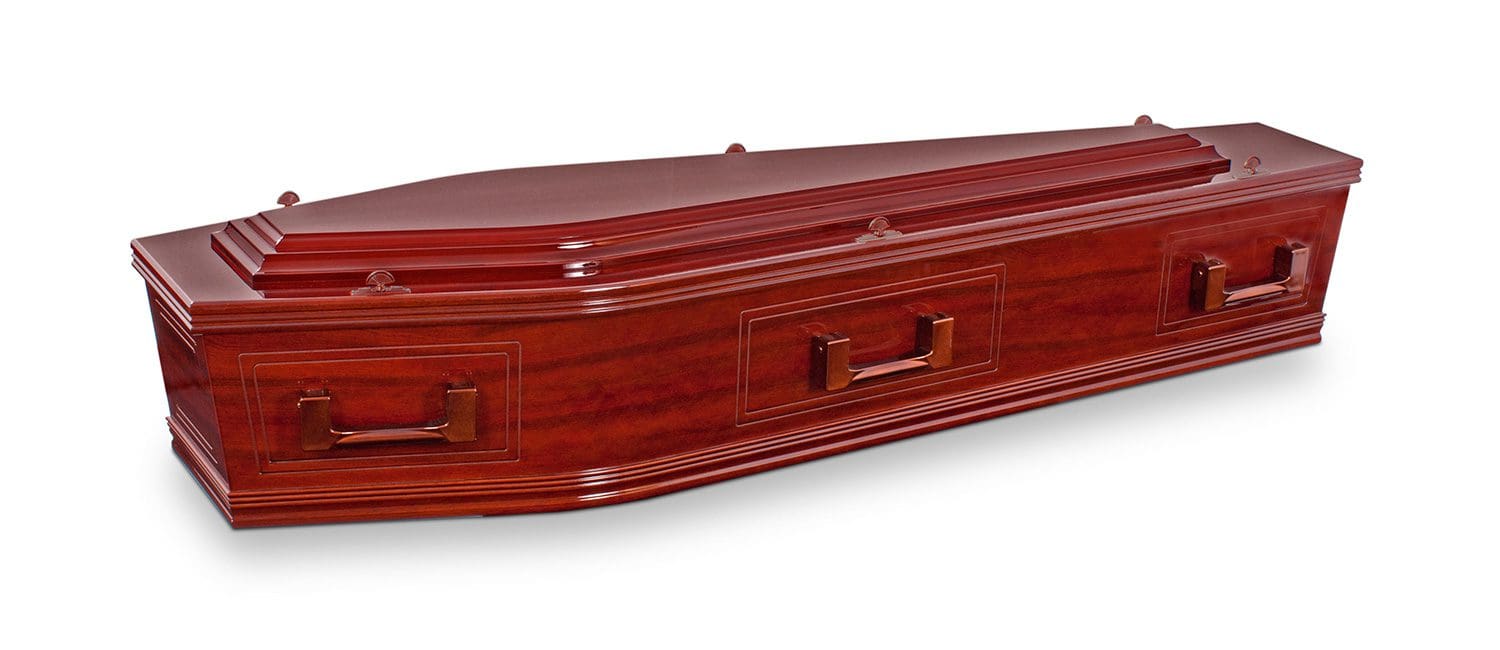 mahogany coffin