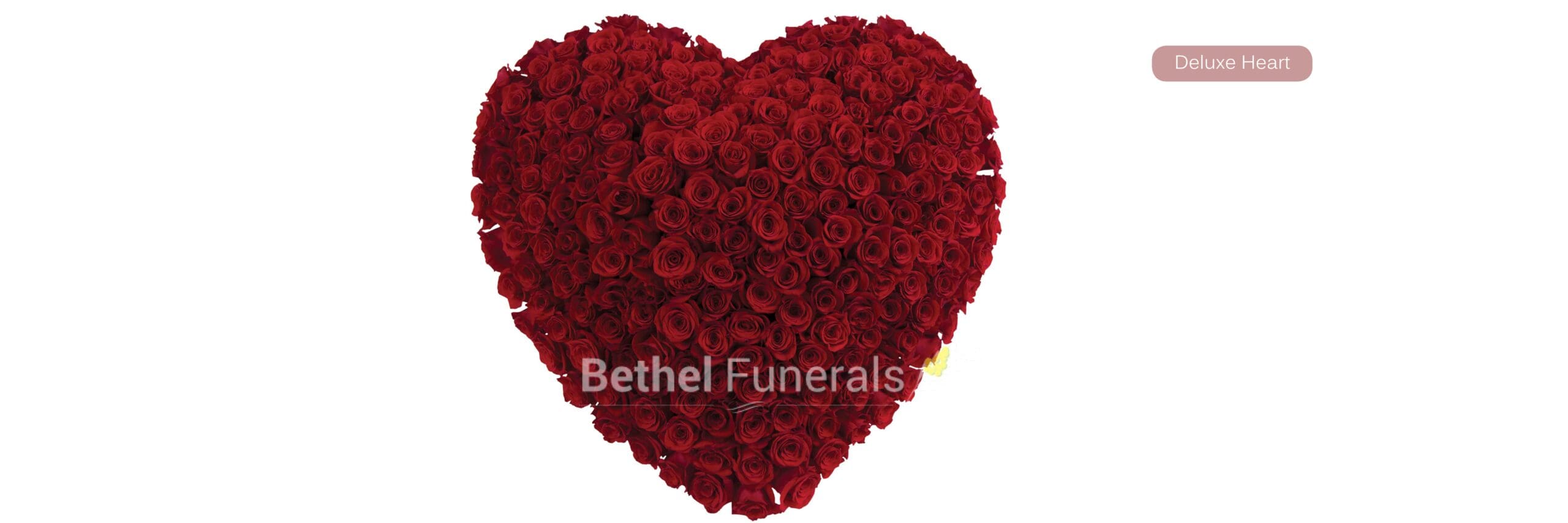 Deluxe heart funeral flowers