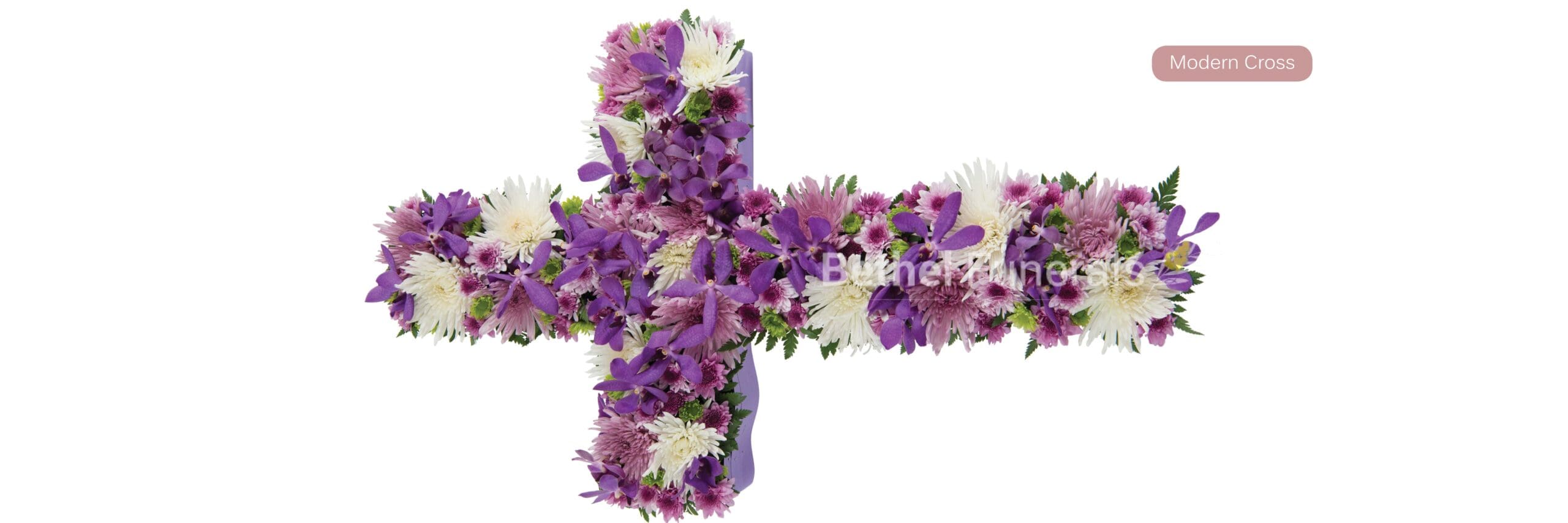 Modern Cross funeral flowers