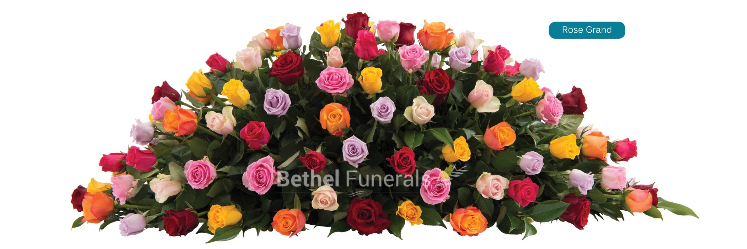 rose grand funeral flowers