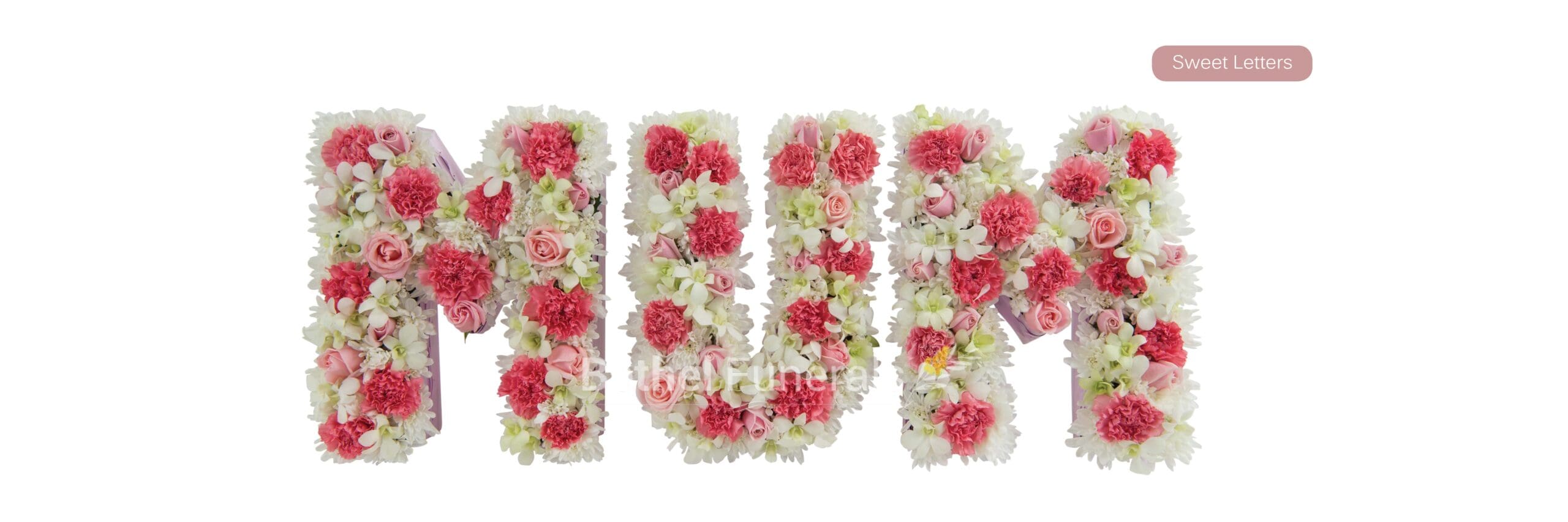 sweet letters funeral flowers