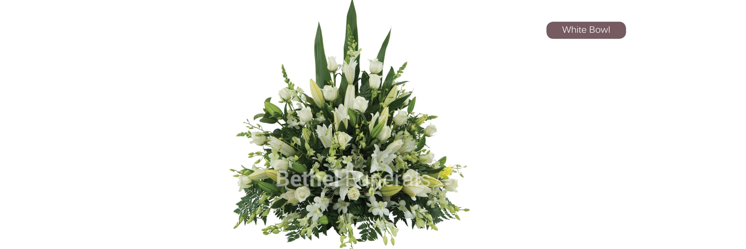 White Bowl Funeral Flowers