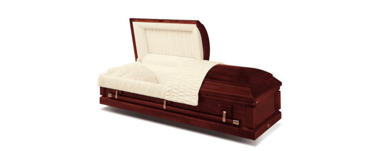 solid hardwood casket